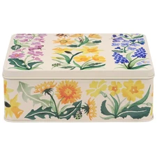 Emma Bridgewater Wildflowers Rectangular Steel Storage Tin 19.5cm Spring Design