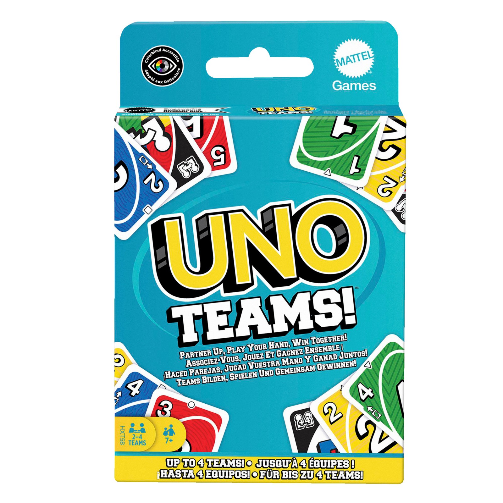 MATTEL GAMES HXT58 UNO TEAMS Картеншпиль Мехрфарбиг