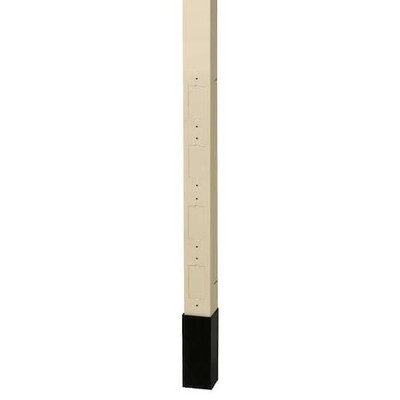 Hubbell Wiring Device-Kellems Hblppoai Alum Srvice Pole,Ivory,10 Ft. 2''L,2.13''W