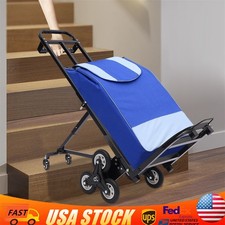 460lbs Black Stair Climbing Cart Trolley Stair Climber Hand Truck 29-45in Height