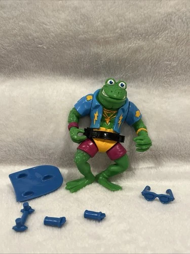Vintage TMNT Teenage Mutant Ninja Genghis Frog King 1989 Near Complete