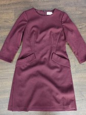 Eliza J burgundy dress with pockets and side slits Size 6 #burgundy #pockets