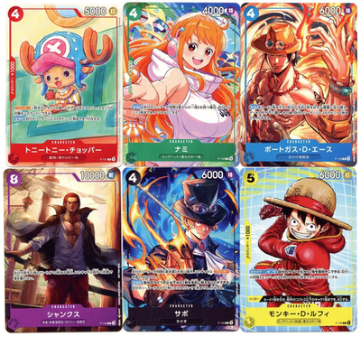 One Piece Japanese 2025 McDonald's Promo Cards Complete Set of 6