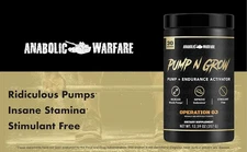 ANABOLIC WARFARE PUMP N GROW Stimulant-Free Pre-Workout Endurance 30 Servings