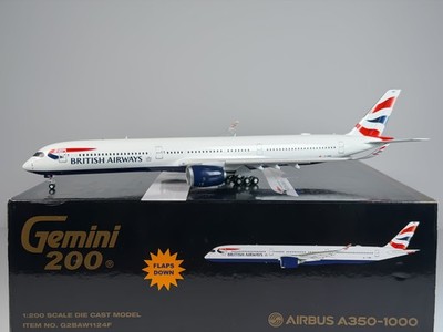 GeminiJets Airbus A350-1000 Plane W/Flaps Down British Airways 1