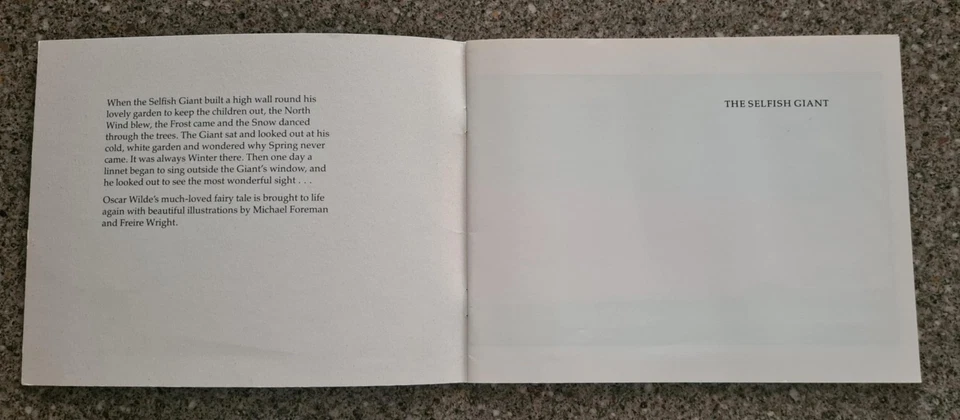 THE SELFISH GIANT ~ OSCAR WILDE / MICHAEL FOREMAN/ FREIRE WRIGHT ~ 1985 SC - Image 2 of 4