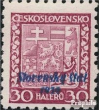 Briefmarken Slowakei 1939 Mi 6 postfrisch Aufdruckausgabe