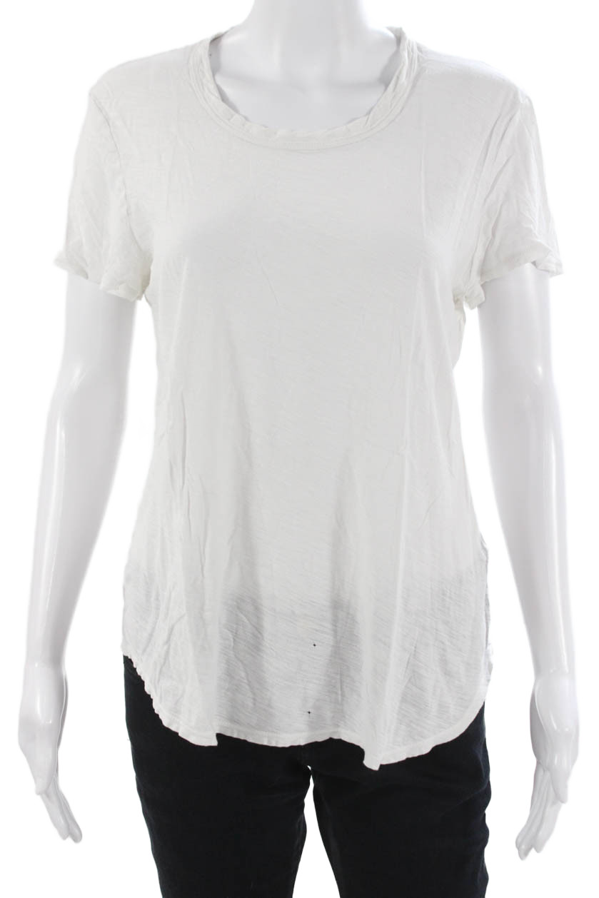 Standard James Perse Womens Basic White Crew Neck… - image 1