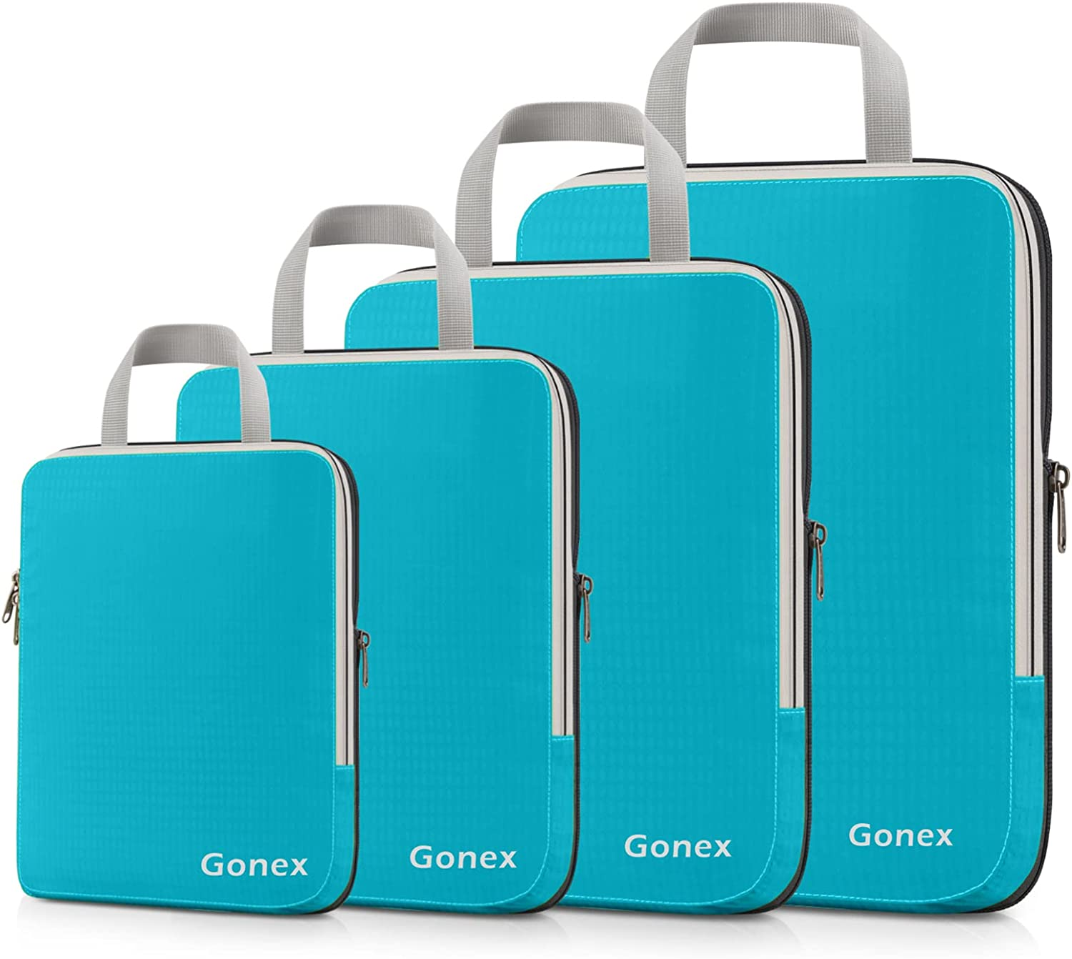 Compression Packing Cubes, 3Pcs/4Pcs Expandable Storage Travel Luggage Bags Orga-image