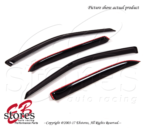 For Ford Crown Victoria 1998-11 Outside-Mounted Dark Smoke JDM Window Visors 4pc - Bild 2 von 4