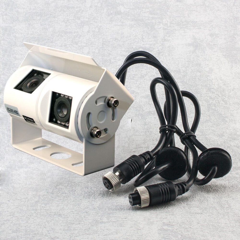 Dual Joint 4PIN CCD Backup Camera IR Night Vision Dual lens of Reverse camera