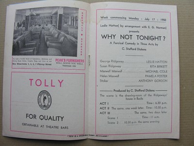 1950 WARUM NICHT HEUTE ABEND? Stafford Dickens Leslie Hatton Rita Birkett CAMBRIDGE