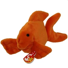 TY Beanie Baby - GOLDIE the Goldfish (4th Gen hang tag) (7.5 inch) - MWMTs