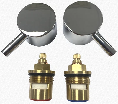 Modern BATH TAP Reviver Kit 3/4" Tap Ceramic Disc Quarter Turn Metal Heads