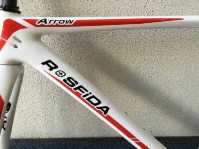 R+SFIDA Arrow DISC Full Carbon Disc Road Frame Set 510mm White/Red