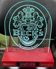 WOW!!!  BECKS BEER - OROLOGIO DIGITALE VINTAGE ILLUMINATO