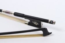 Advanced new braided Carbon fiber Violin Bow Inlay plum blossom style Frog