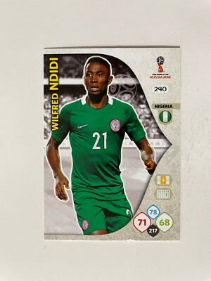 PANINI CARD ADRENALYN WORLD CUP RUSSIA 2018 NIGERIA NDIDI n 240 NEW