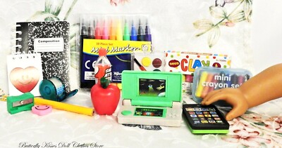 School Art Crafts Supplies 14 PC Doll Clothes Accessory For 18