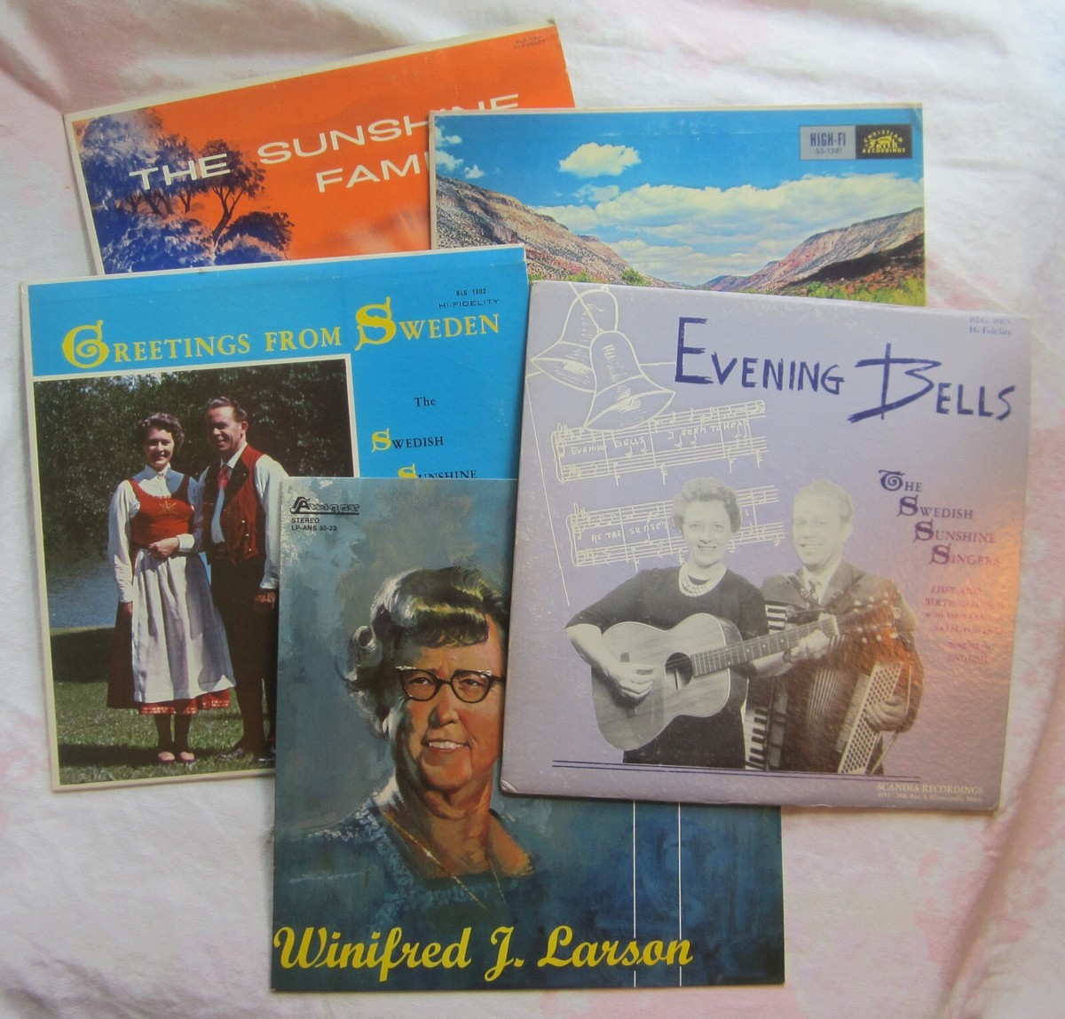 Four SWEDISH SUNSHINE SINGERS LP's + Winifred J. Larson