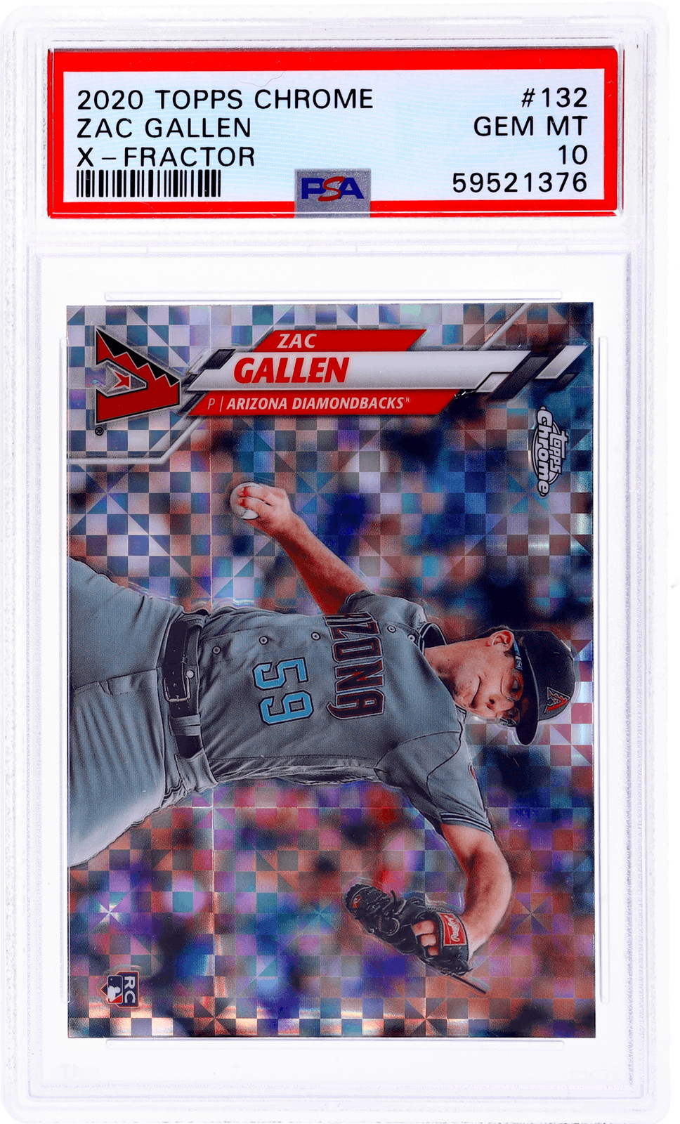 2020 Topps Chrome Zac Gallen Xfractor #132 PSA 10