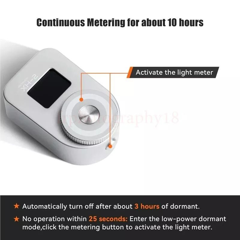 US Astrhori XH-2 Camera Light Meter OLED Screen Cold Shoe 0.66" Real-Time Meter