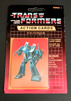 Transformers G1  THUNDERCRACKER Action Cards Milton Bradley Hasbro Sealed Pack