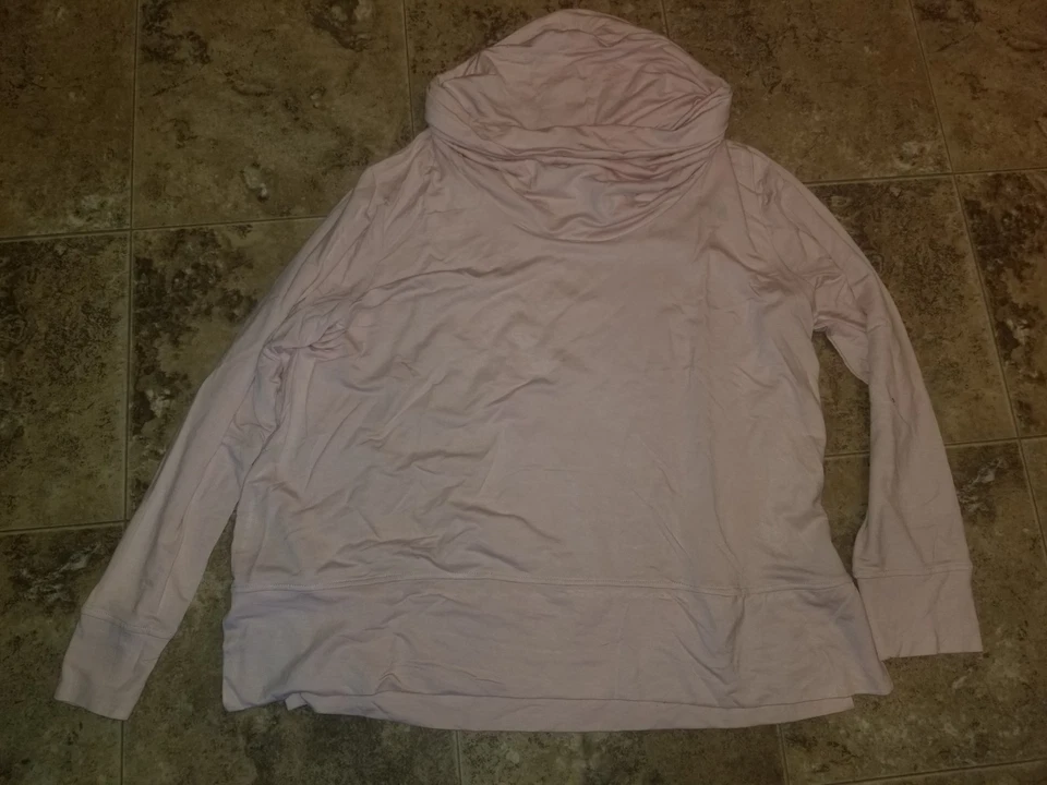 New Womens Green Tea Soft & Yummy Loose Cowl Shirt Blue Green Purple Beige Pink - Image 3 of 3