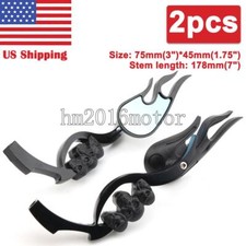 Espejos retrovisores negros calavera para motocicleta Yamaha V Star 1300 XVS 1100 950 650 personalizados