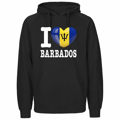 Hoodie LOVE BARBADOS Herren WM Pulli Pullover Liebe Herz Land FanShirts4u
