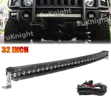For 2006-2010 Hummer H3 Bumper 32" Wide View Curved LED Light Bar Switch Wire