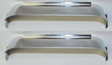 7X6" Headlight Headlamp Light Bulb Chrome Stainless Trim Cover Shield Visors Pr