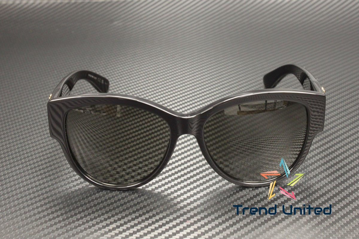 SAINT LAURENT SL M3 002 Round Oval Panthos Black Grey 55 mm  