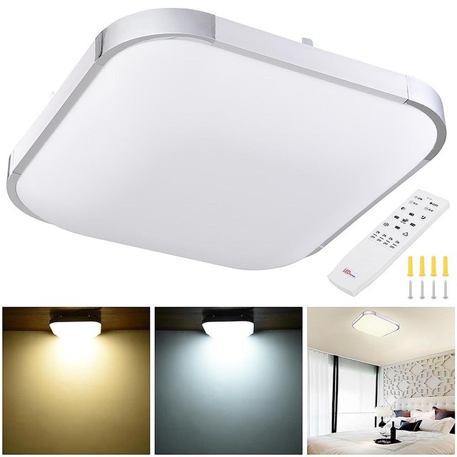 36w Led Ceiling Light Flush Mount Kitchen Home Fixture Lamp W Remote Control Us