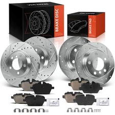 12Pcs Front & Rear Drilled Brake Rotors & Ceramic Pad for Mini Cooper Countryman