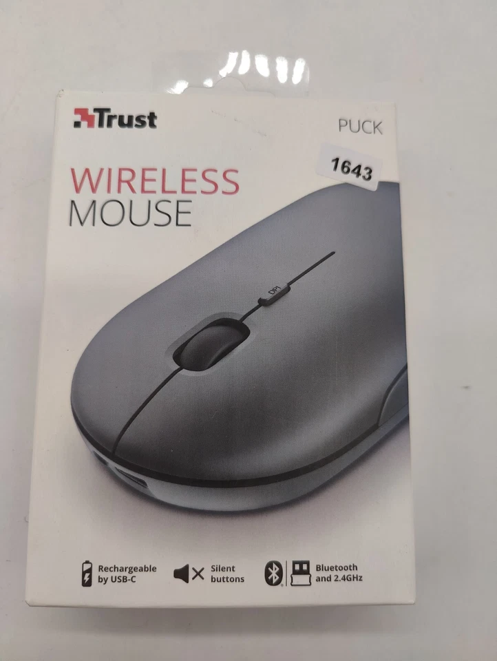 Trust Puck Wiederaufladbare Kabellose Maus, Bluetooth und 2.4 GHz Verbindung - Bild 4 von 4