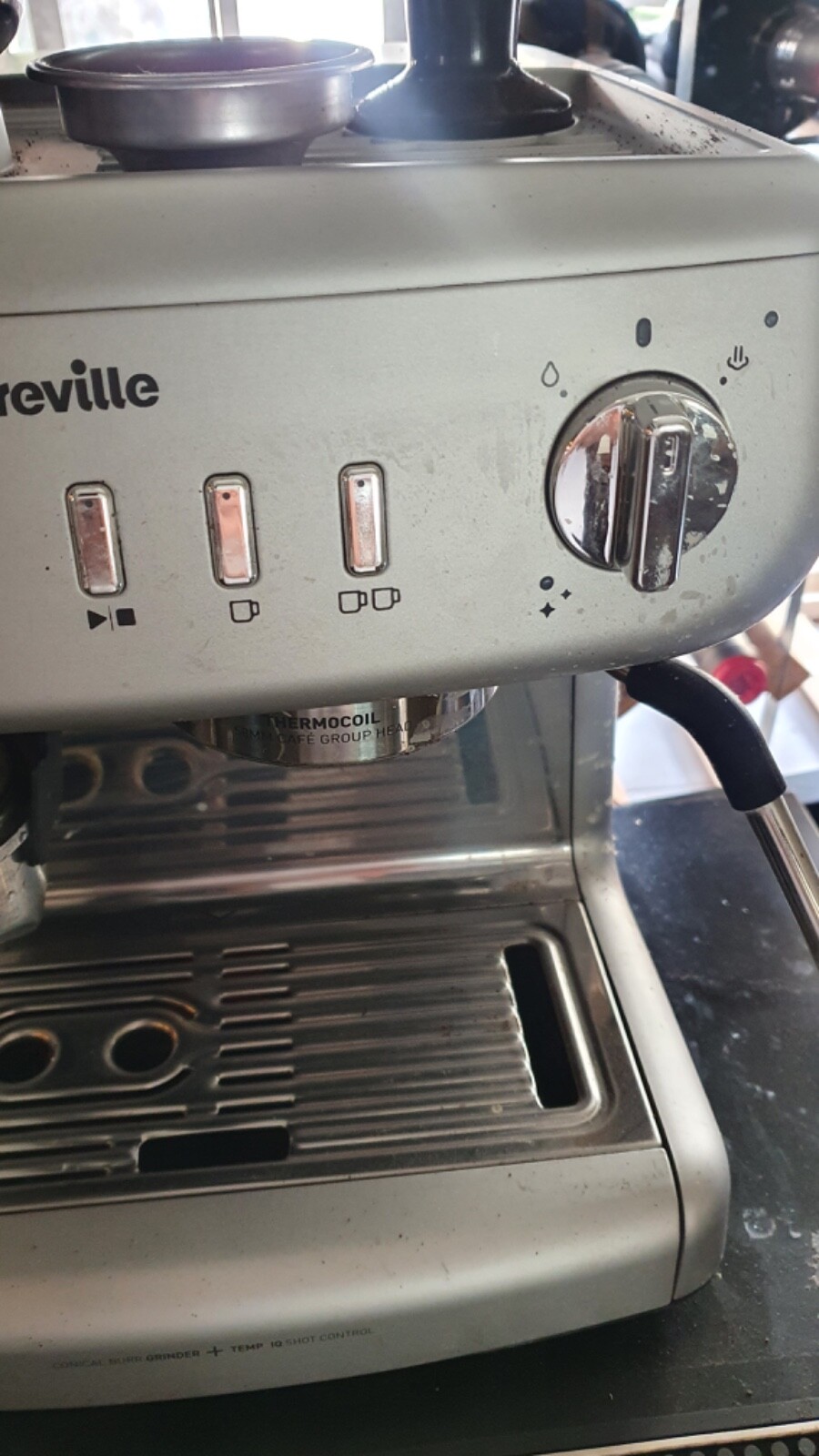 Breville barista max + bean to cup silver coffee machine eBay