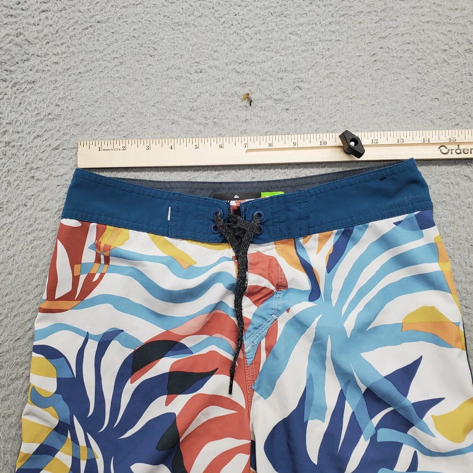 Pantalones Cortos Quiksilver Niños Talla 24X18 Multi Líneas Altas 4 Vías Elastizados Cordón Foto 3 de 4