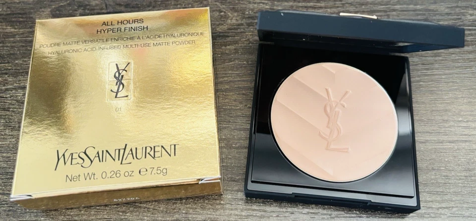 YSL All Hours Hyper Finish Hyaluronic Acid Multi-Use Matte Powder 01 BNIB 7.5g - Image 2 of 4