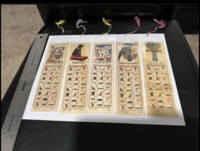 5 Papyrus Book Markers