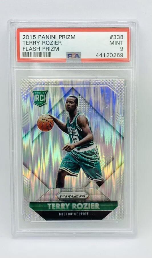 2015-16 Panini Prizm TERRY ROZIER #338 Flash Prizm Rookie RC PSA 9 MINT