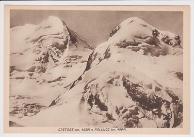 OLD POSTCARD OF THE BEAVER AND POLLUCE MOUNTAINS - AOSTA - LARGE SIZE