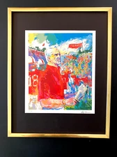 LeRoy Neiman " BILL WALSH STANFORD " Signed Pop Art Mounted Framed in New 11x14