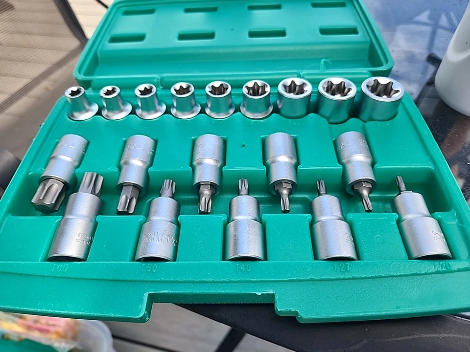 1/2 inch socket wrench set 19 pcs for torx screws wiesemann 1893 - Image 3 of 3