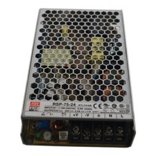 Mean Well RSP-75-24 24Vdc 3.2A, 24 Volts Power Supply PFC, Low Profile 24V 3.2A,