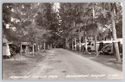 #ad RPPC Postcard Bradenton Trailer Park Bradenton Florida 1930s LL Cook Tampa Area $15.99