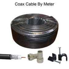 Image of RG6 Coax Cable Coaxial Brown Black White Satellite Freesat Sky Virgin TV Aerial