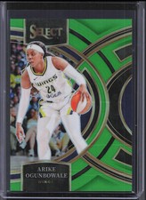 2024 Panini Select WNBA #155 Arike Ogunbowale Neon Green Prizms RG24 #/75