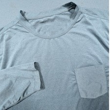 Vuori Long Sleeve Pocket Tee Mens Large Gray Performance Shirt