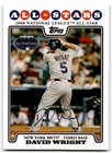 David Wright 2008 Topps Updates & Highlights All-Star Game Gold Foil #UH148 New